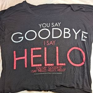 The Beatles You Say Goodbye I Say Hello Crop Tee XL